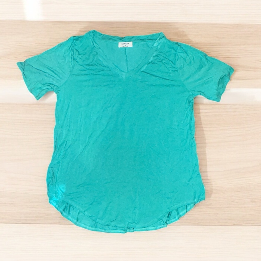 Women’s Zenana V Neck Tee (1X)